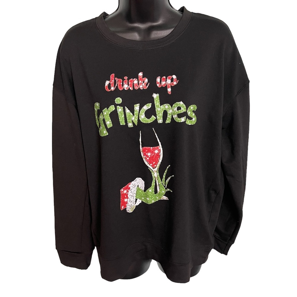 Women’s Long Sleeve Grinch Shirt Size L
